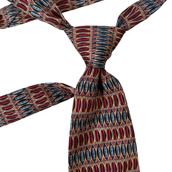 GIVENCHY MONSIEUR Mens Neck Tie 100% Silk Geometric Luxury Preppy Designer - Picture 3 of 16